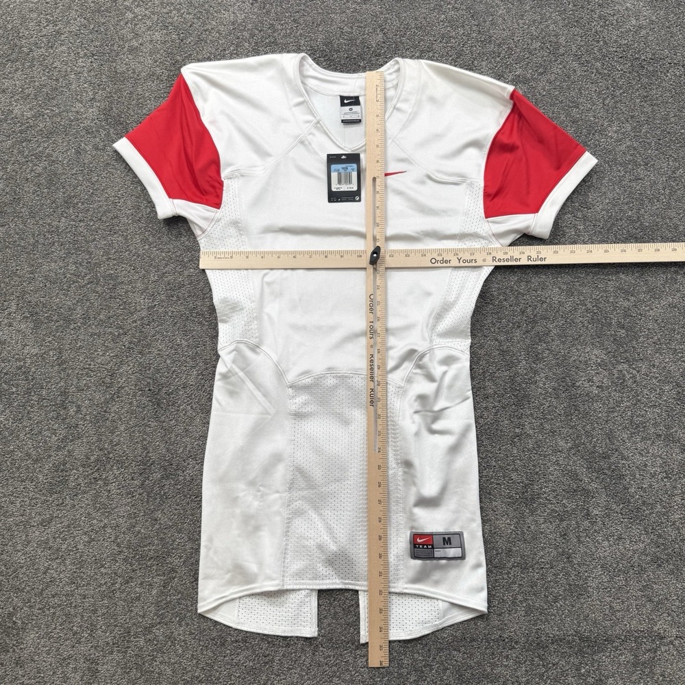 Nike Pro Combat Speed Football Jersey Mens M With Tags #473569 White Red - Picture 6 of 12